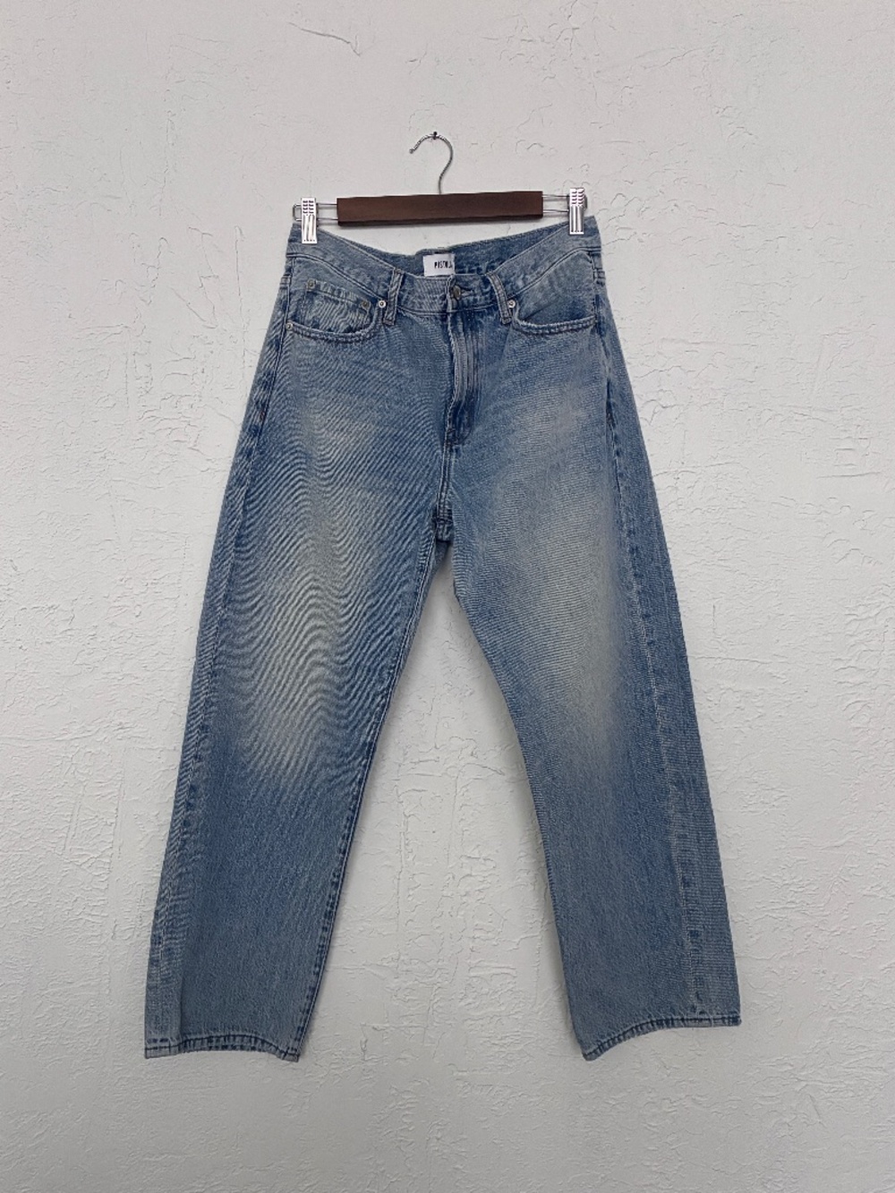 Pistolá Bowie Straight Leg Jeans Size 28 Medium Wash Cropped Denim